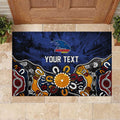 Personalized Adelaide Crows Rubber Doormat Aboriginal Dot Painting Graffiti Style