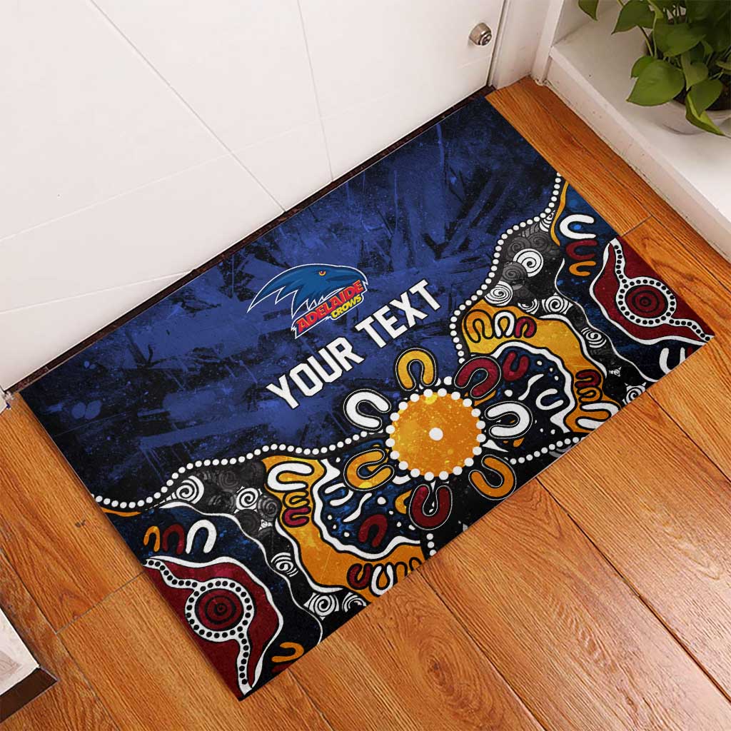 Personalized Adelaide Crows Rubber Doormat Aboriginal Dot Painting Graffiti Style