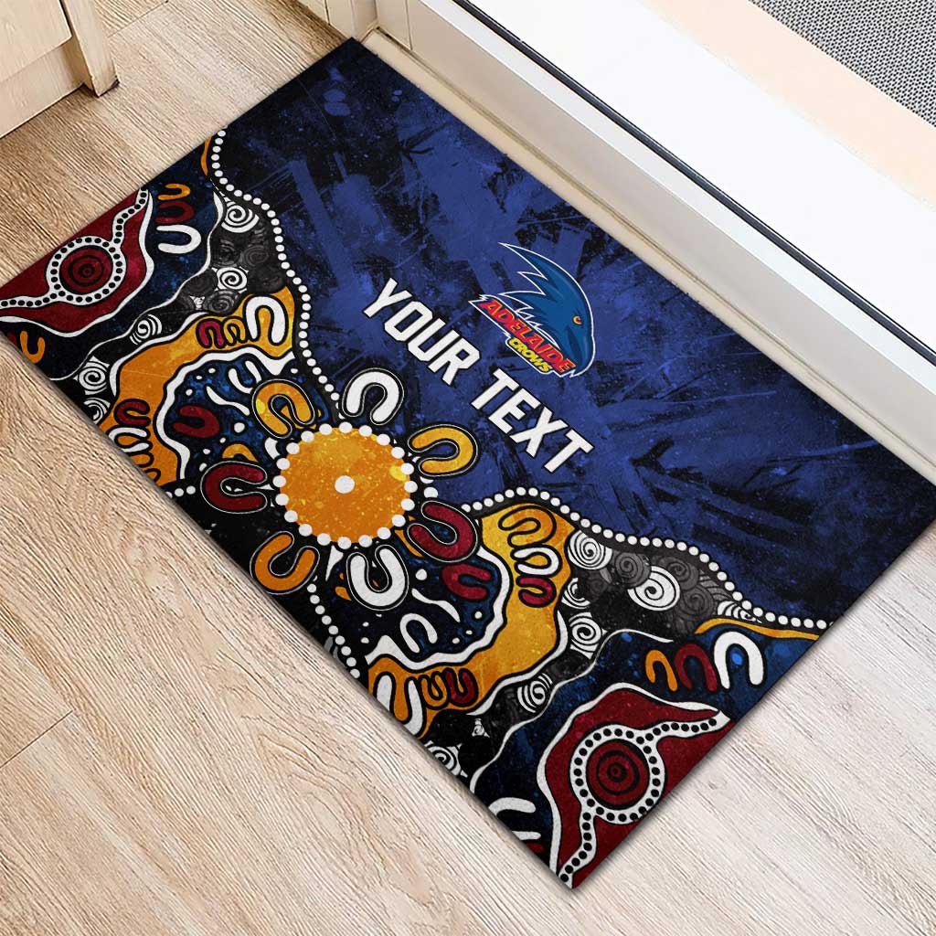 Personalized Adelaide Crows Rubber Doormat Aboriginal Dot Painting Graffiti Style