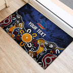 Personalized Adelaide Crows Rubber Doormat Aboriginal Dot Painting Graffiti Style