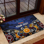 Personalized Adelaide Crows Rubber Doormat Aboriginal Dot Painting Graffiti Style