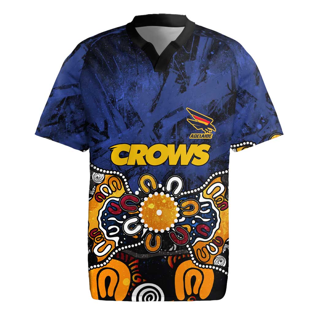 Personalized Adelaide Crows Rugby Jersey Aboriginal Dot Painting Graffiti Style