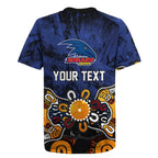 Personalized Adelaide Crows Rugby Jersey Aboriginal Dot Painting Graffiti Style