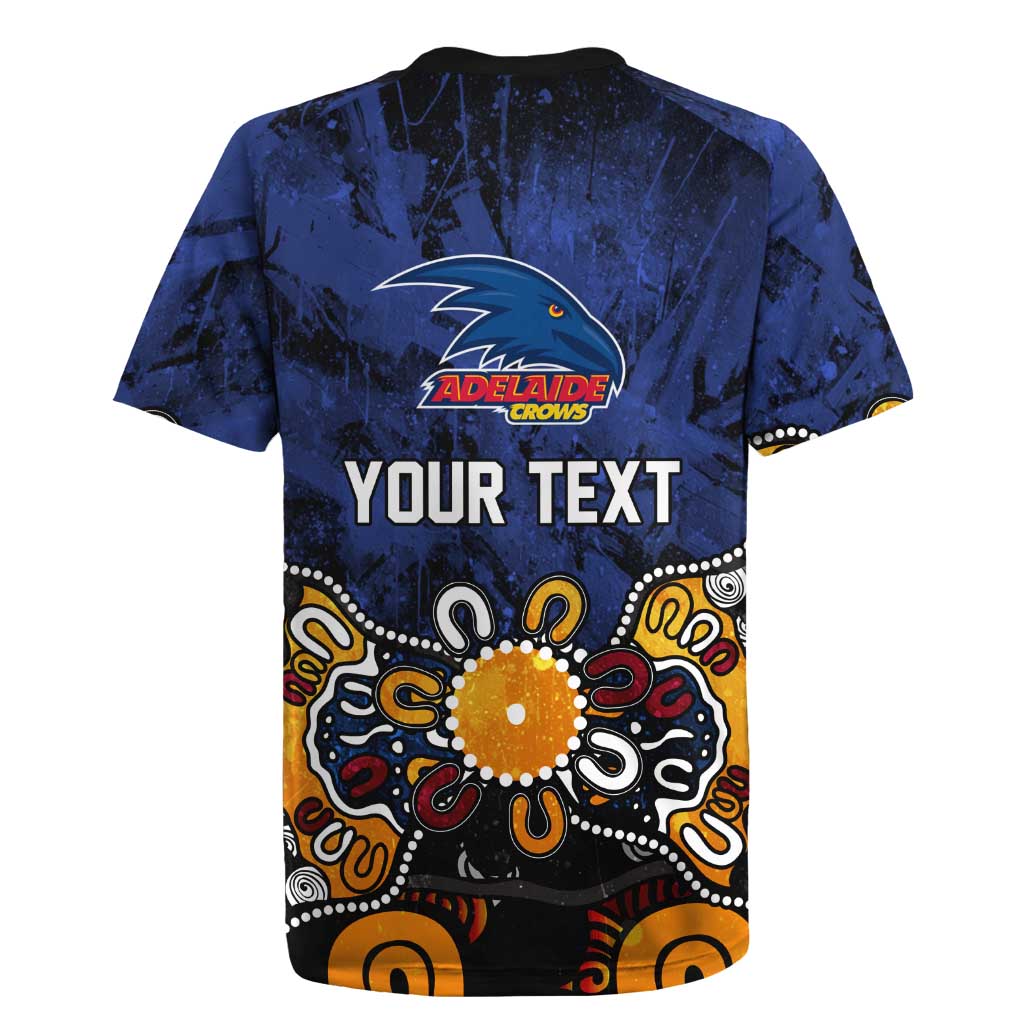 Personalized Adelaide Crows Rugby Jersey Aboriginal Dot Painting Graffiti Style