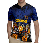 Personalized Adelaide Crows Rugby Jersey Aboriginal Dot Painting Graffiti Style