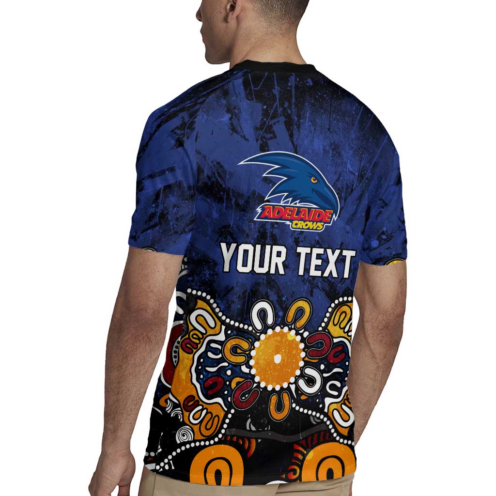 Personalized Adelaide Crows Rugby Jersey Aboriginal Dot Painting Graffiti Style