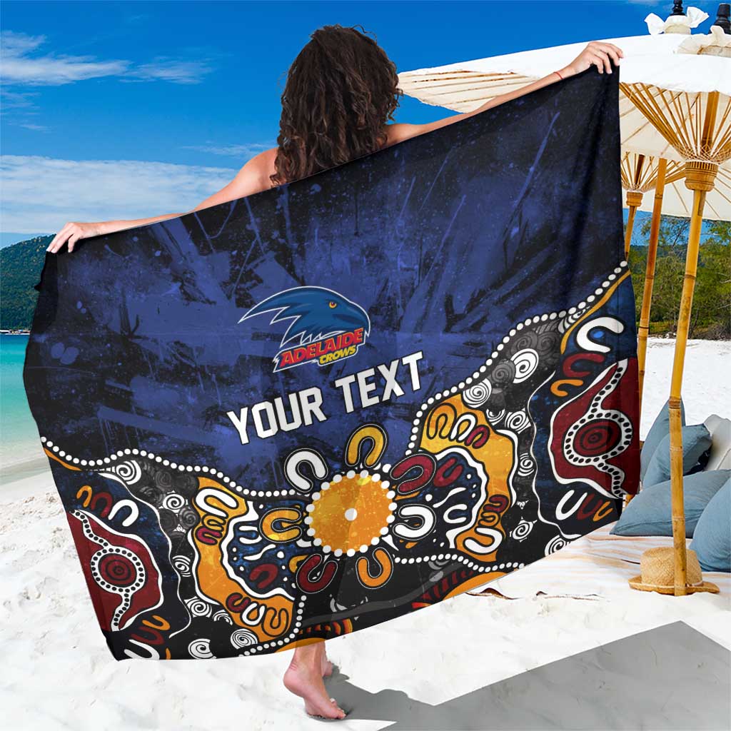 Personalized Adelaide Crows Sarong Aboriginal Dot Painting Graffiti Style