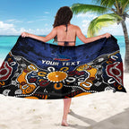 Personalized Adelaide Crows Sarong Aboriginal Dot Painting Graffiti Style