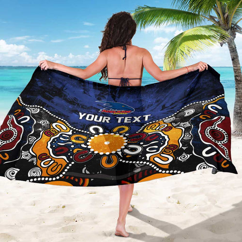 Personalized Adelaide Crows Sarong Aboriginal Dot Painting Graffiti Style