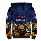 Personalized Adelaide Crows Sherpa Hoodie Aboriginal Dot Painting Graffiti Style