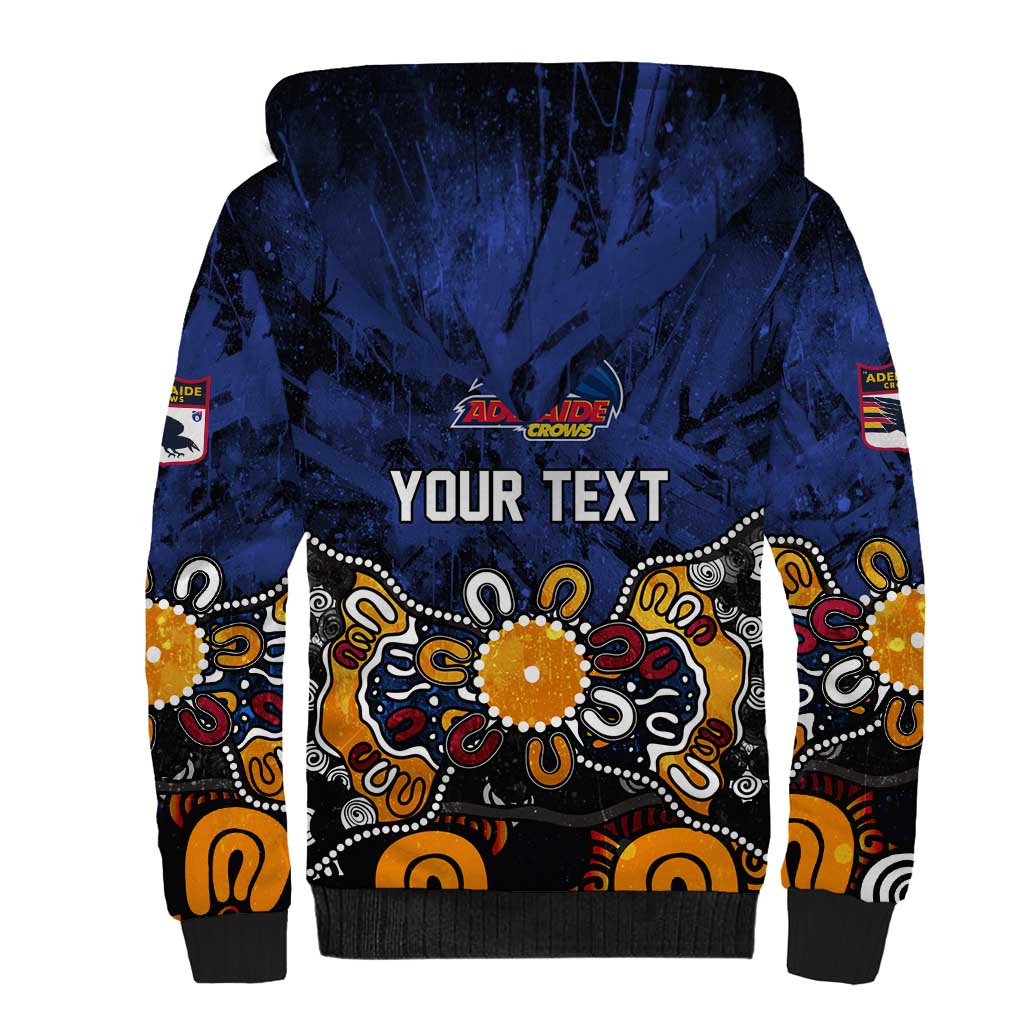 Personalized Adelaide Crows Sherpa Hoodie Aboriginal Dot Painting Graffiti Style