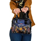 Personalized Adelaide Crows Shoulder Handbag Aboriginal Dot Painting Graffiti Style