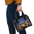 Personalized Adelaide Crows Shoulder Handbag Aboriginal Dot Painting Graffiti Style