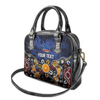 Personalized Adelaide Crows Shoulder Handbag Aboriginal Dot Painting Graffiti Style
