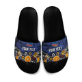 Personalized Adelaide Crows Slide Sandals Aboriginal Dot Painting Graffiti Style