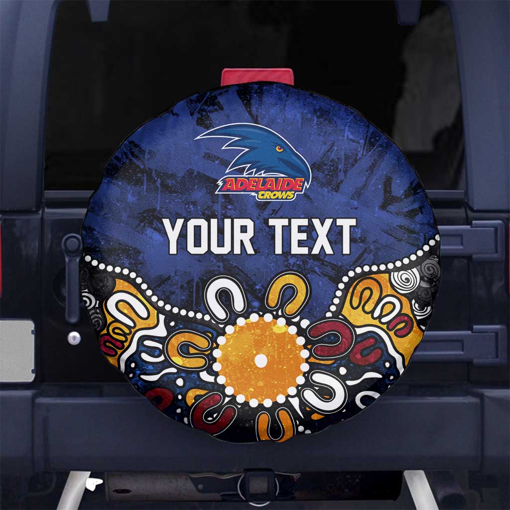 Personalized Adelaide Crows Spare Tire Cover Aboriginal Dot Painting Graffiti Style