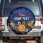 Personalized Adelaide Crows Spare Tire Cover Aboriginal Dot Painting Graffiti Style