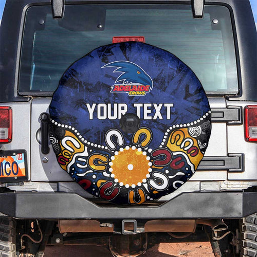 Personalized Adelaide Crows Spare Tire Cover Aboriginal Dot Painting Graffiti Style