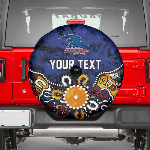 Personalized Adelaide Crows Spare Tire Cover Aboriginal Dot Painting Graffiti Style