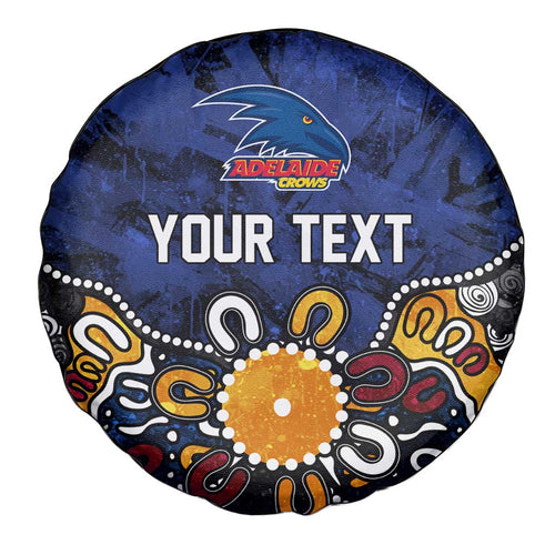 Personalized Adelaide Crows Spare Tire Cover Aboriginal Dot Painting Graffiti Style