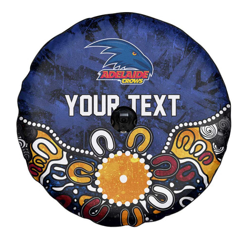 Personalized Adelaide Crows Spare Tire Cover Aboriginal Dot Painting Graffiti Style