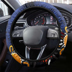 Adelaide Crows Steering Wheel Cover Aboriginal Dot Painting Graffiti Style