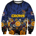 Personalized Adelaide Crows Sweatshirt Aboriginal Dot Painting Graffiti Style