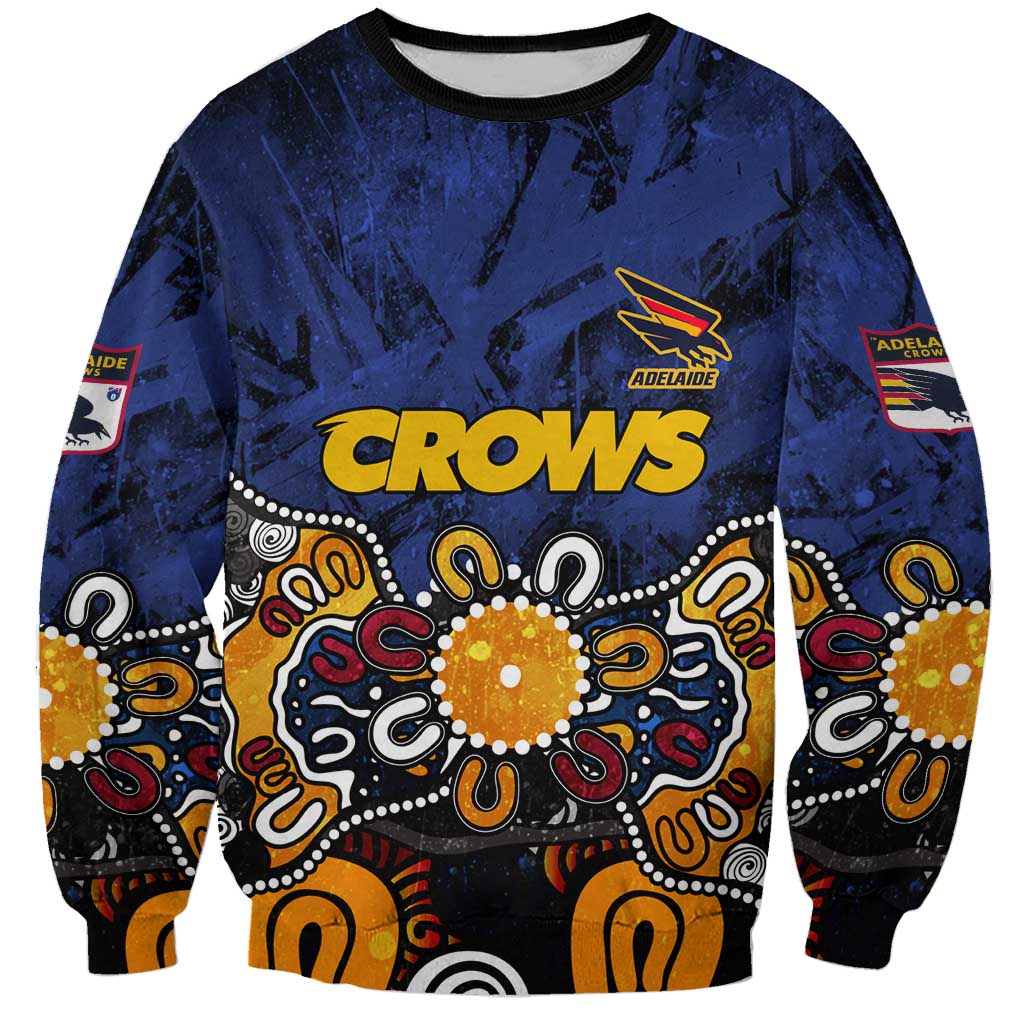 Personalized Adelaide Crows Sweatshirt Aboriginal Dot Painting Graffiti Style