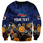 Personalized Adelaide Crows Sweatshirt Aboriginal Dot Painting Graffiti Style