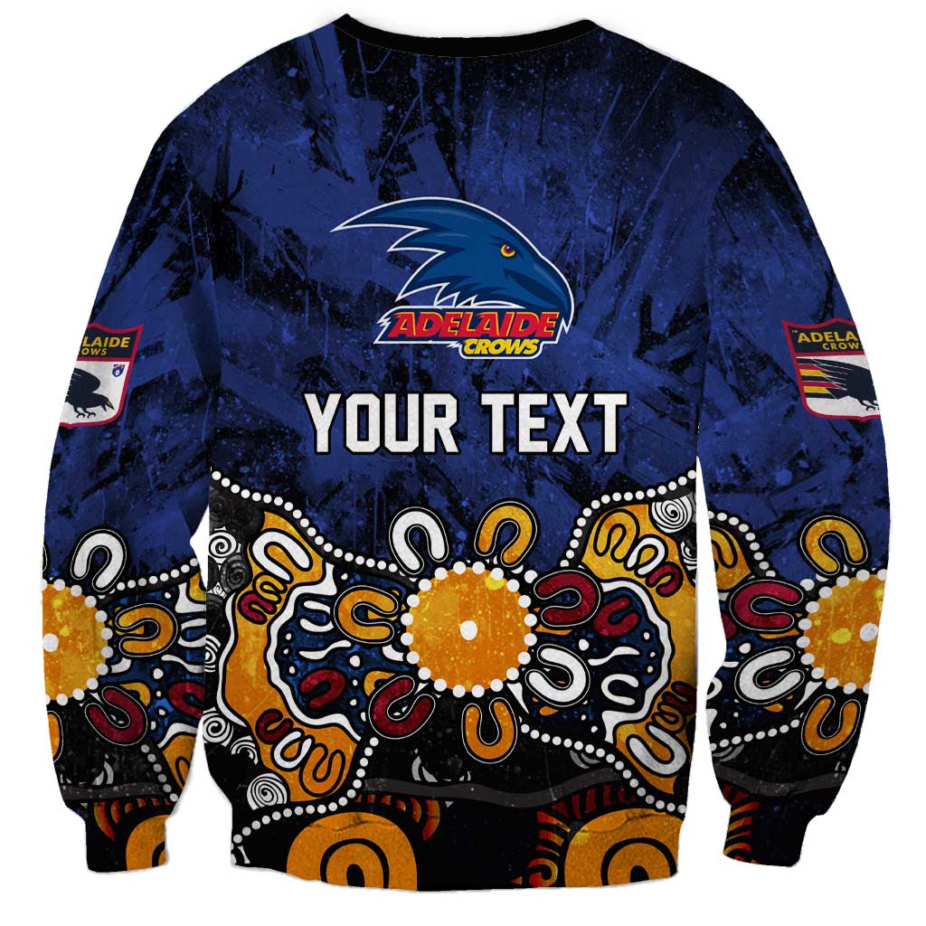 Personalized Adelaide Crows Sweatshirt Aboriginal Dot Painting Graffiti Style