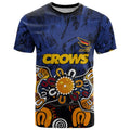 Personalized Adelaide Crows T Shirt Aboriginal Dot Painting Graffiti Style