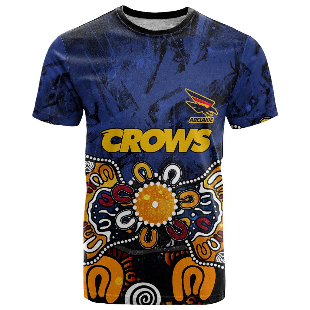 Personalized Adelaide Crows T Shirt Aboriginal Dot Painting Graffiti Style