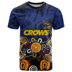 Personalized Adelaide Crows T Shirt Aboriginal Dot Painting Graffiti Style