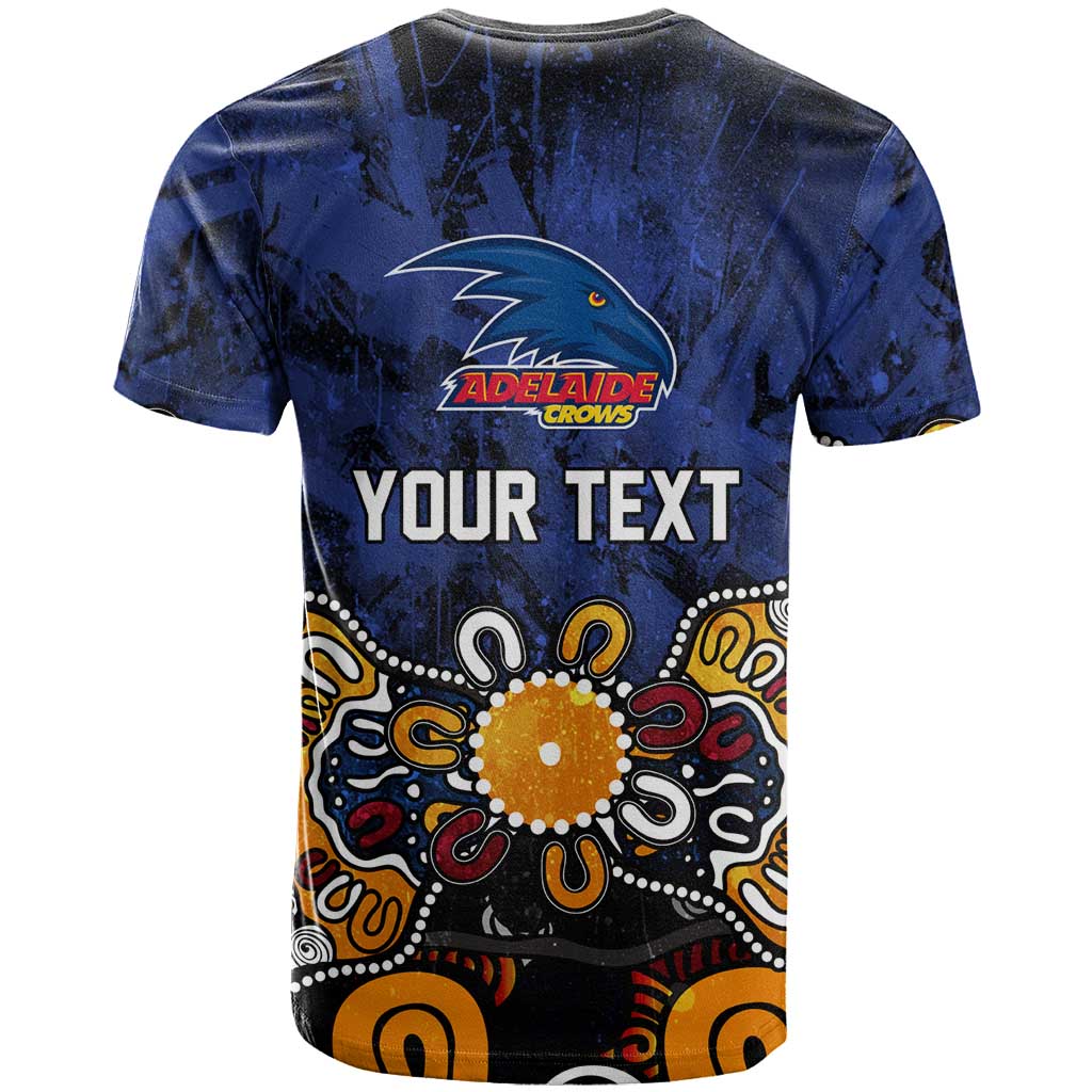 Personalized Adelaide Crows T Shirt Aboriginal Dot Painting Graffiti Style