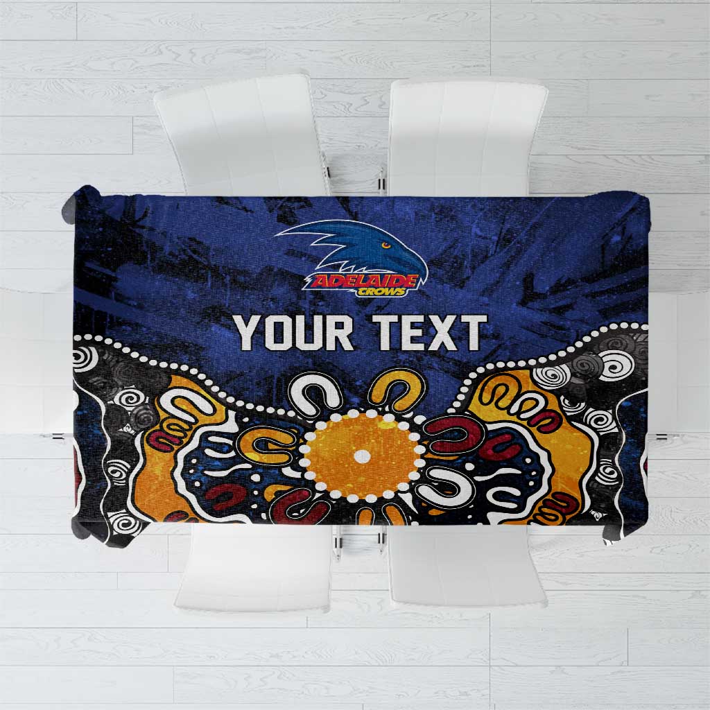 Personalized Adelaide Crows Tablecloth Aboriginal Dot Painting Graffiti Style