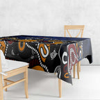 Personalized Adelaide Crows Tablecloth Aboriginal Dot Painting Graffiti Style