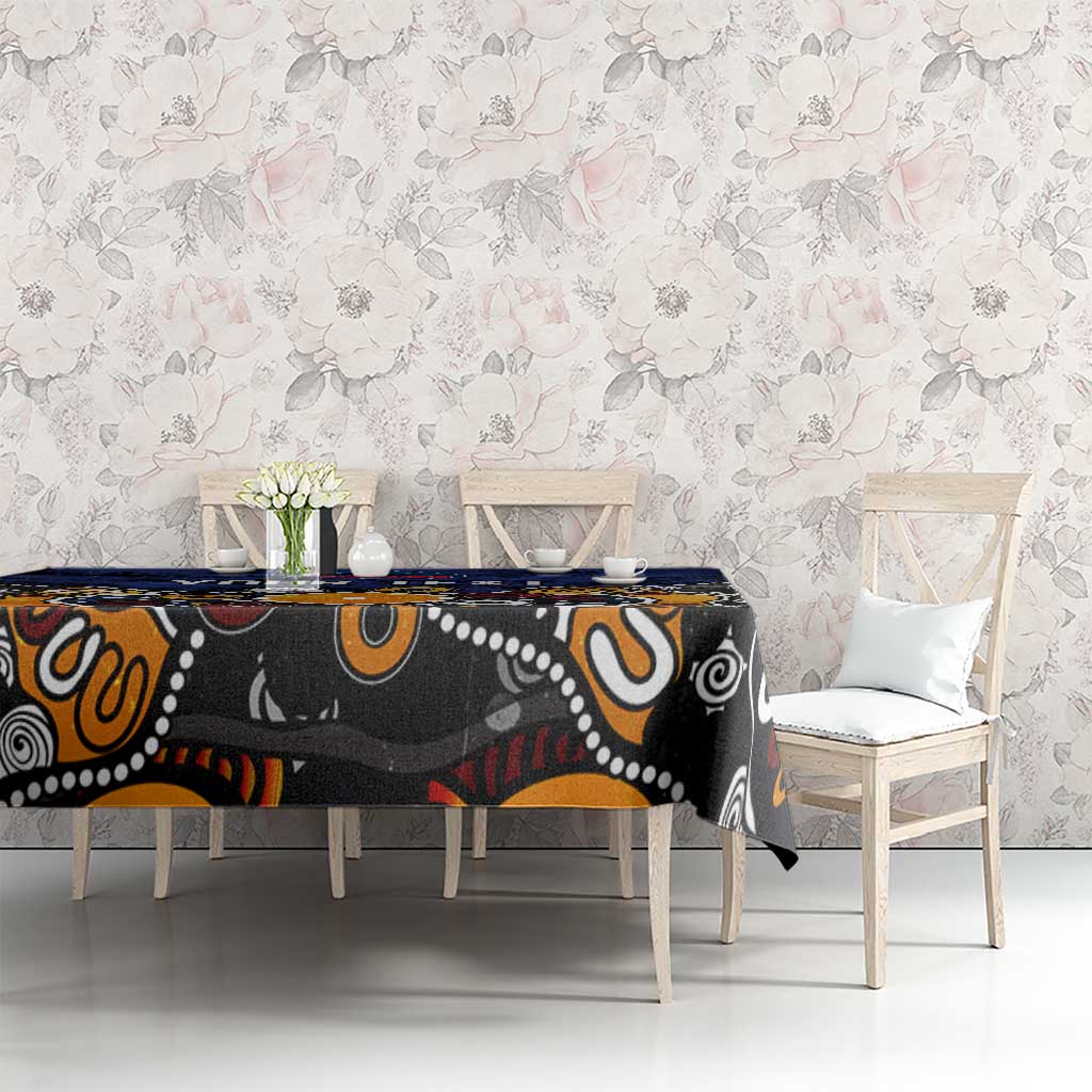 Personalized Adelaide Crows Tablecloth Aboriginal Dot Painting Graffiti Style