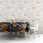 Personalized Adelaide Crows Tablecloth Aboriginal Dot Painting Graffiti Style