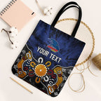 Personalized Adelaide Crows Tote Bag Aboriginal Dot Painting Graffiti Style