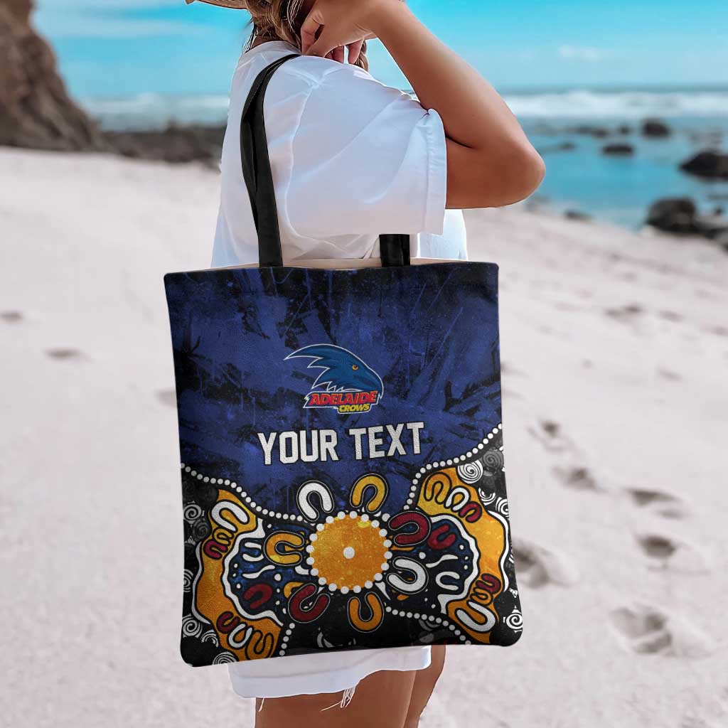 Personalized Adelaide Crows Tote Bag Aboriginal Dot Painting Graffiti Style