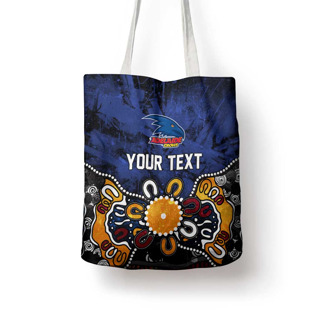 Personalized Adelaide Crows Tote Bag Aboriginal Dot Painting Graffiti Style
