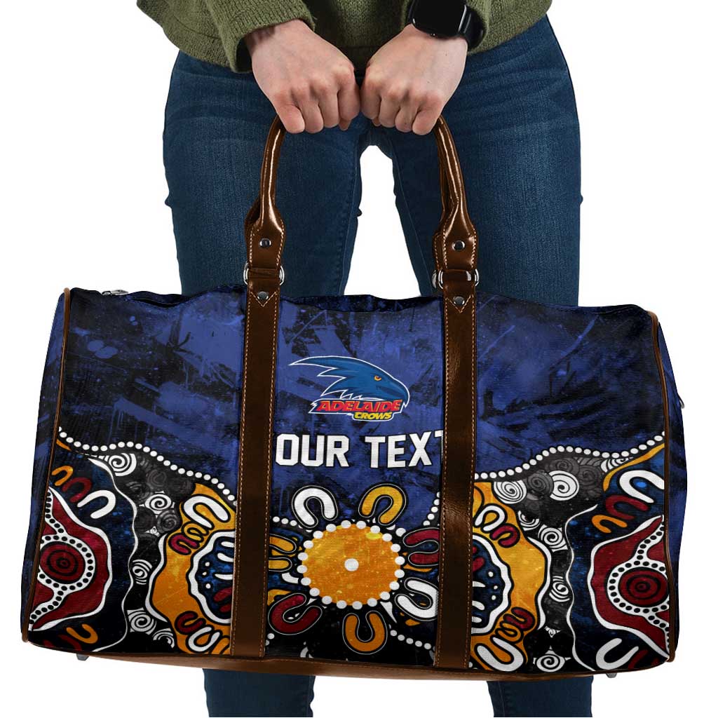 Personalized Adelaide Crows Travel Bag Aboriginal Dot Painting Graffiti Style