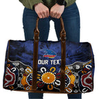 Personalized Adelaide Crows Travel Bag Aboriginal Dot Painting Graffiti Style