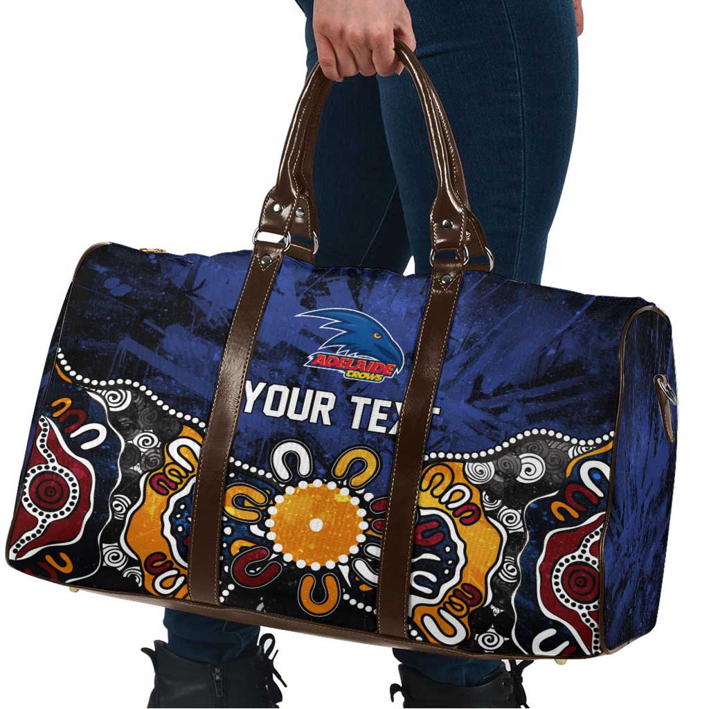 Personalized Adelaide Crows Travel Bag Aboriginal Dot Painting Graffiti Style