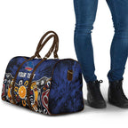 Personalized Adelaide Crows Travel Bag Aboriginal Dot Painting Graffiti Style