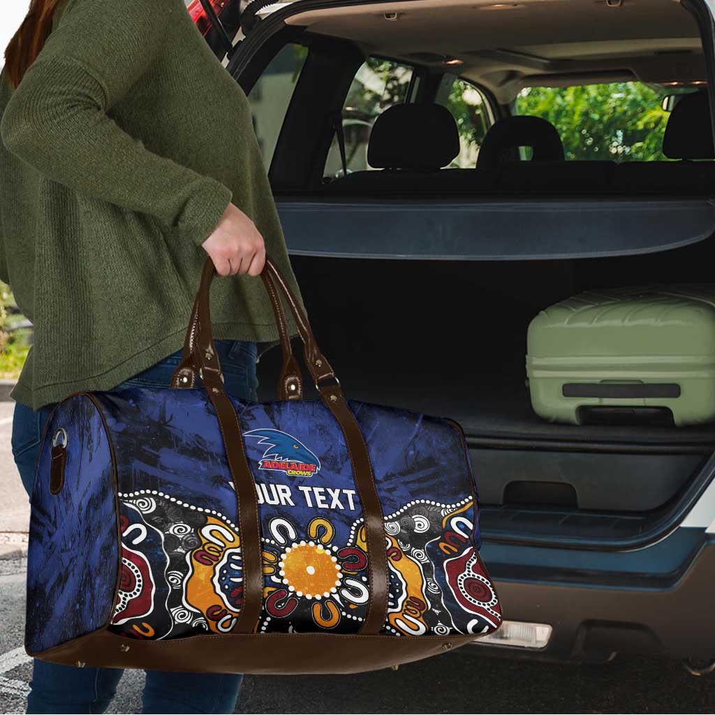 Personalized Adelaide Crows Travel Bag Aboriginal Dot Painting Graffiti Style