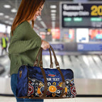 Personalized Adelaide Crows Travel Bag Aboriginal Dot Painting Graffiti Style