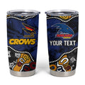 Personalized Adelaide Crows Tumbler Cup Aboriginal Dot Painting Graffiti Style