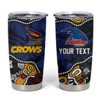 Personalized Adelaide Crows Tumbler Cup Aboriginal Dot Painting Graffiti Style