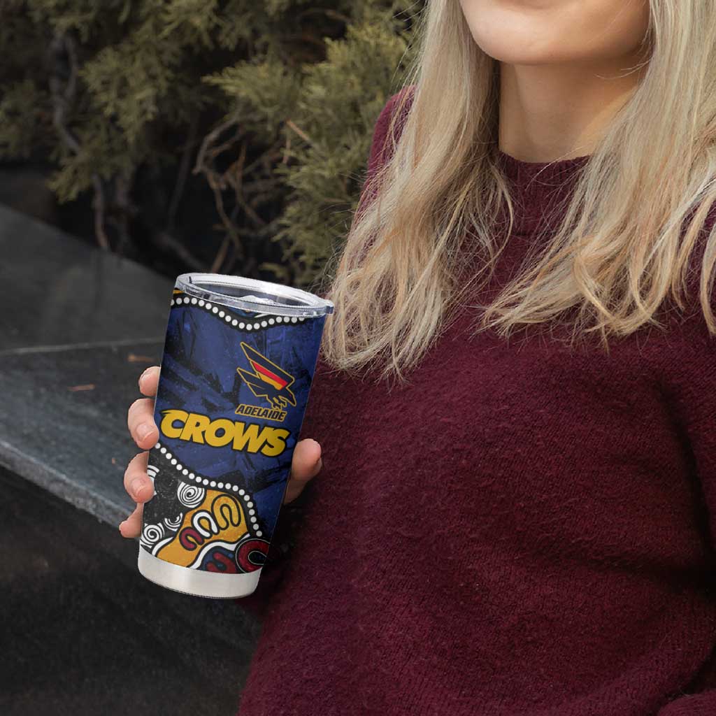 Personalized Adelaide Crows Tumbler Cup Aboriginal Dot Painting Graffiti Style